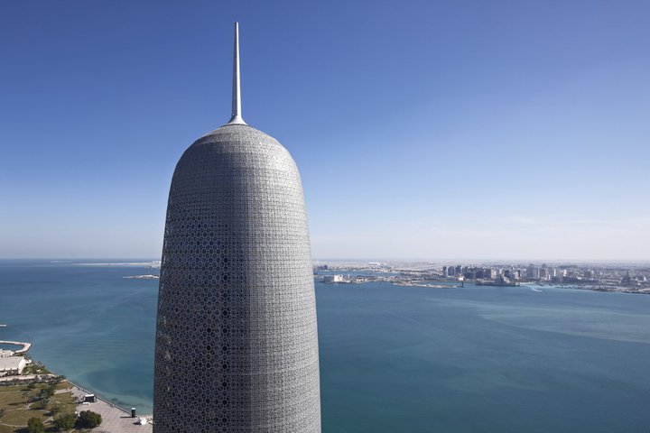 3-burj-qatar--the-46-story-burj-qatar-in-doha-qatar-is-topped-by-a-spire-that-acts-as-a-lightning-conductor-the-faade-is-made-of-multi-layered-pattern