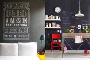 Blackboard walls: merging functionality and decoration