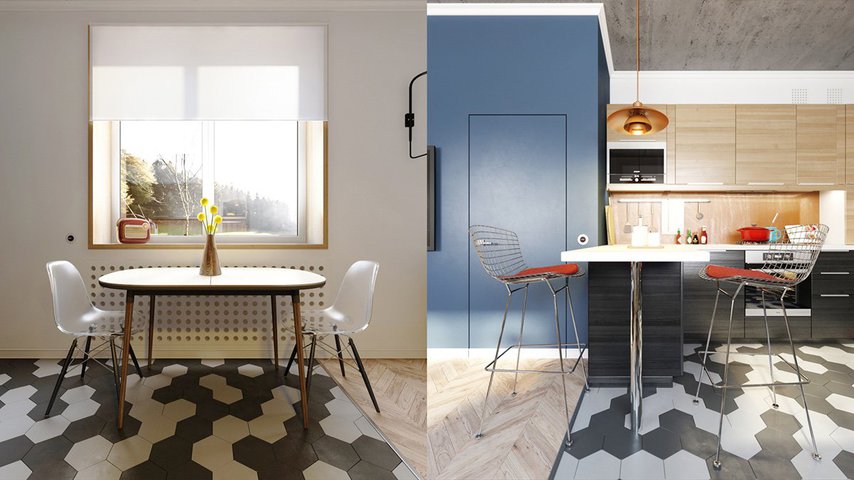 small-kitchen-tile-floors-blue-walls.jpg