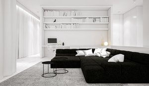 Living room with minimalist design