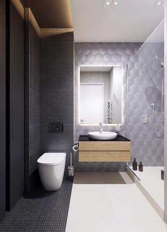 silver-honeycomb-wallpaper-small-studio-bathroom.jpg