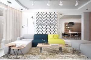 MODERN APARTMENT WITH CHEERFUL COLORS