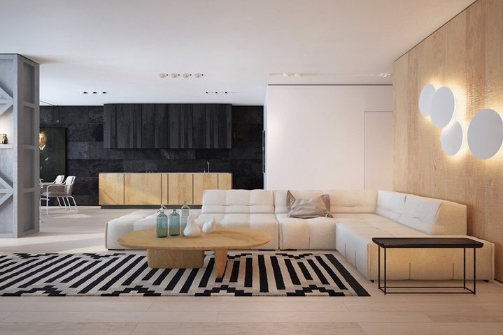 plywood-walls-zigzag-rug-stylish-living-room.jpg