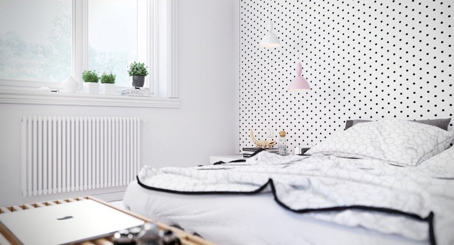 monochrome-Scandinavian-bedroom-polka-dot-walls.jpg